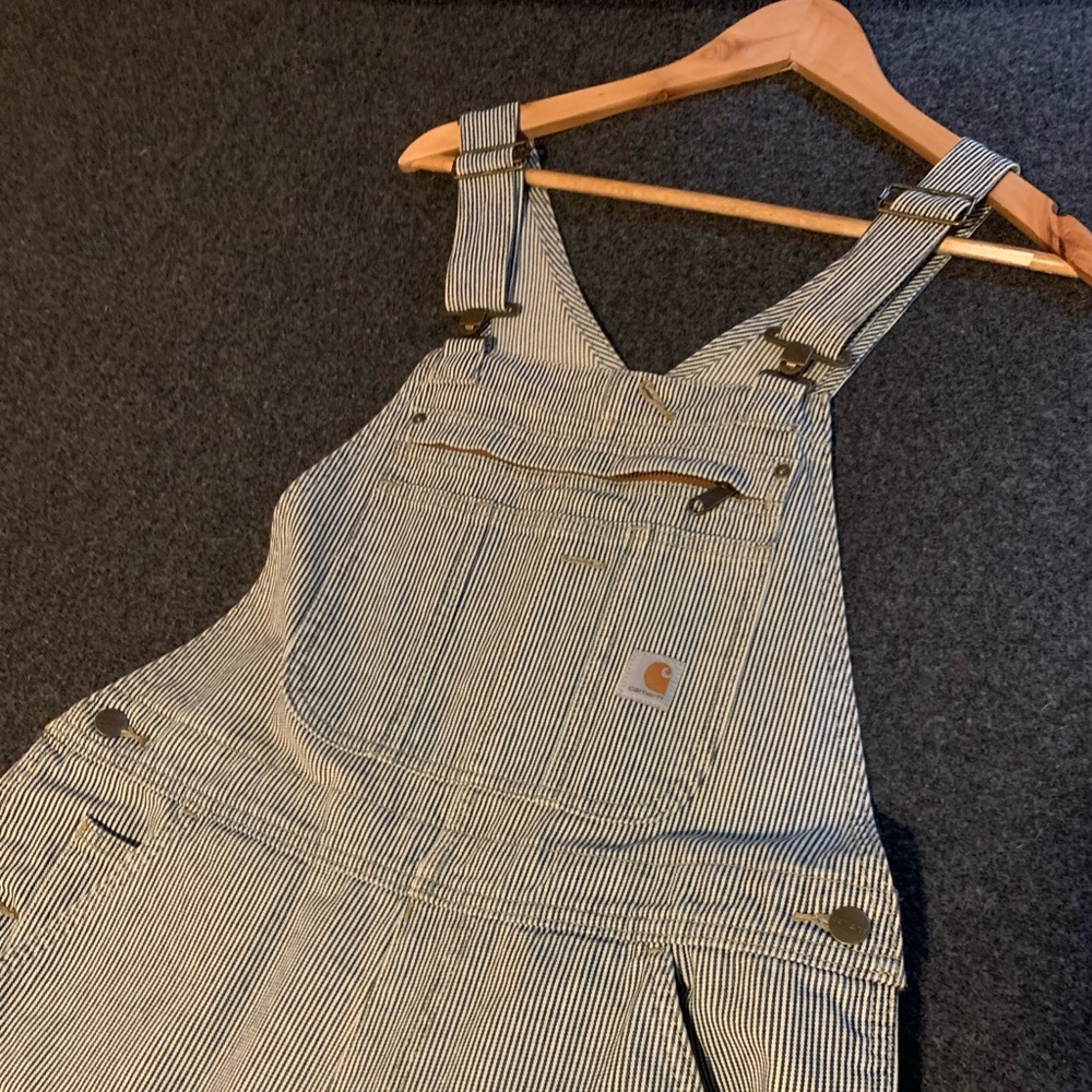 Railroad striped Carhartt coveralls